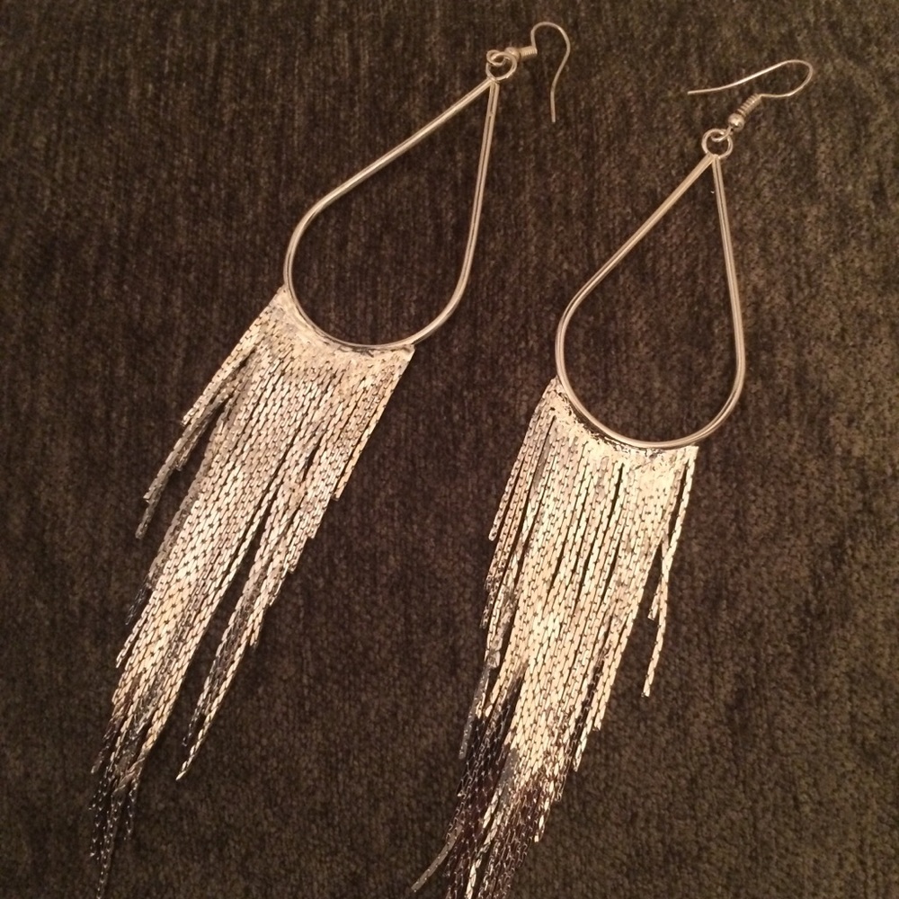 Studio 54 Dangling Earrings- Silver - Picture 3 of 5